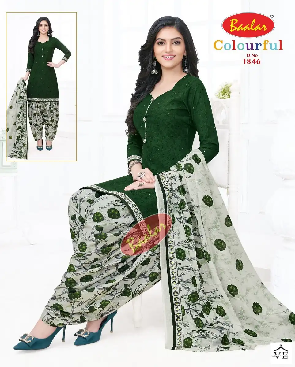 Baalar Colourful Vol 18 Cotton Wholesale Salwar Suit Catalog — Wholesale Salwar Suits, MPA wholesale from Surat - Gallery Image 38