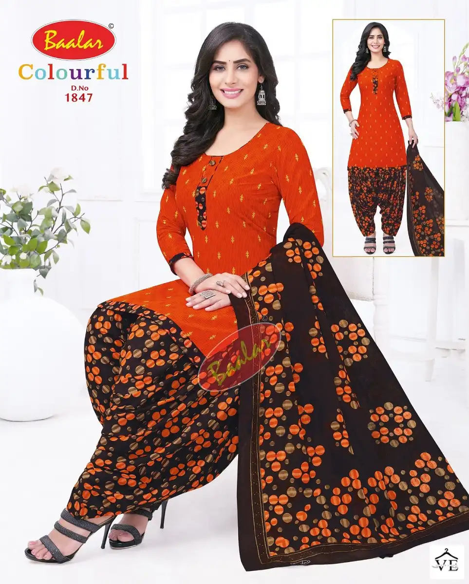 Baalar Colourful Vol 18 Cotton Wholesale Salwar Suit Catalog — Wholesale Salwar Suits, MPA wholesale from Surat - Gallery Image 39