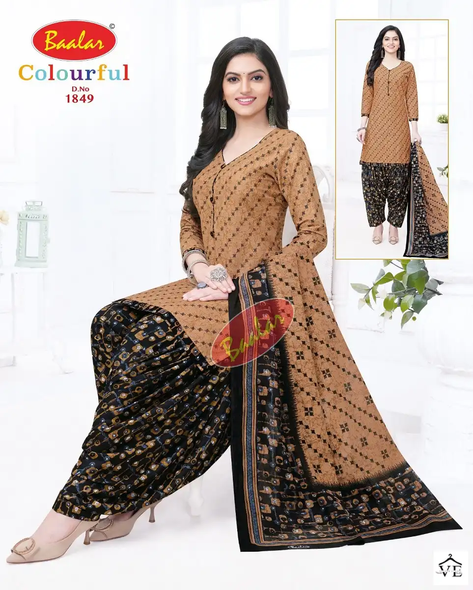 Baalar Colourful Vol 18 Cotton Wholesale Salwar Suit Catalog — Wholesale Salwar Suits, MPA wholesale from Surat - Gallery Image 41