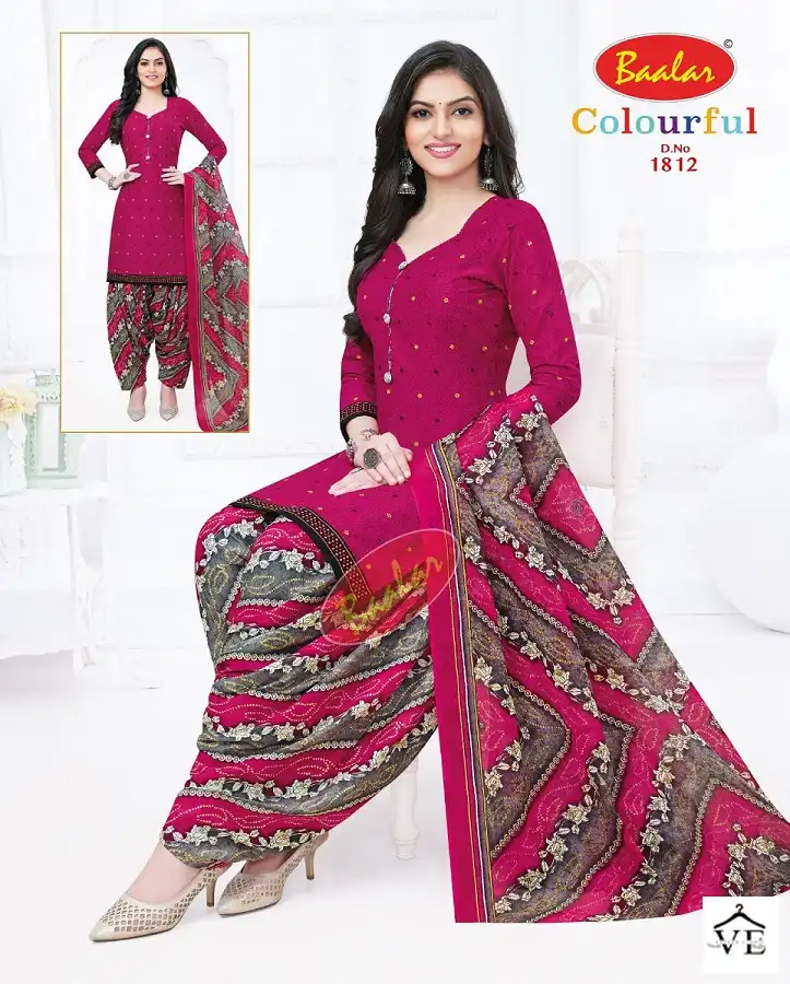 Baalar Colourful Vol 18 Cotton Wholesale Salwar Suit Catalog — Wholesale Salwar Suits, MPA wholesale from Surat - Gallery Image 5