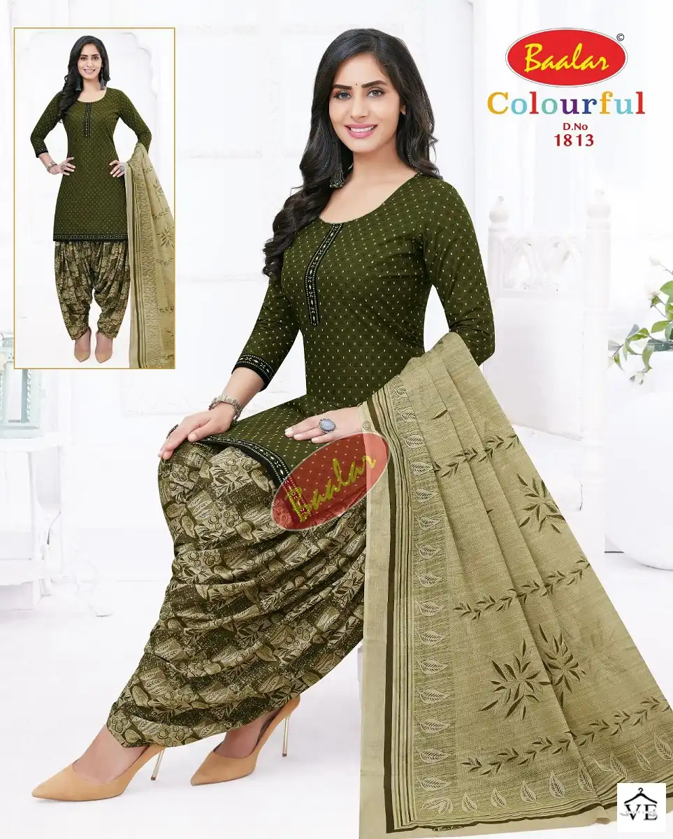 Baalar Colourful Vol 18 Cotton Wholesale Salwar Suit Catalog — Wholesale Salwar Suits, MPA wholesale from Surat - Gallery Image 6