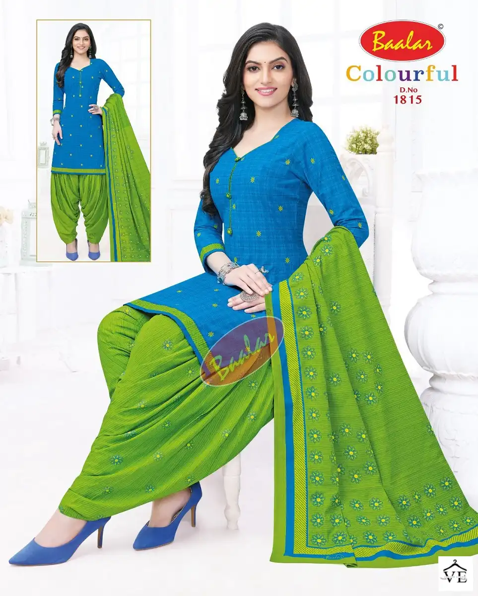 Baalar Colourful Vol 18 Cotton Wholesale Salwar Suit Catalog — Wholesale Salwar Suits, MPA wholesale from Surat - Gallery Image 8