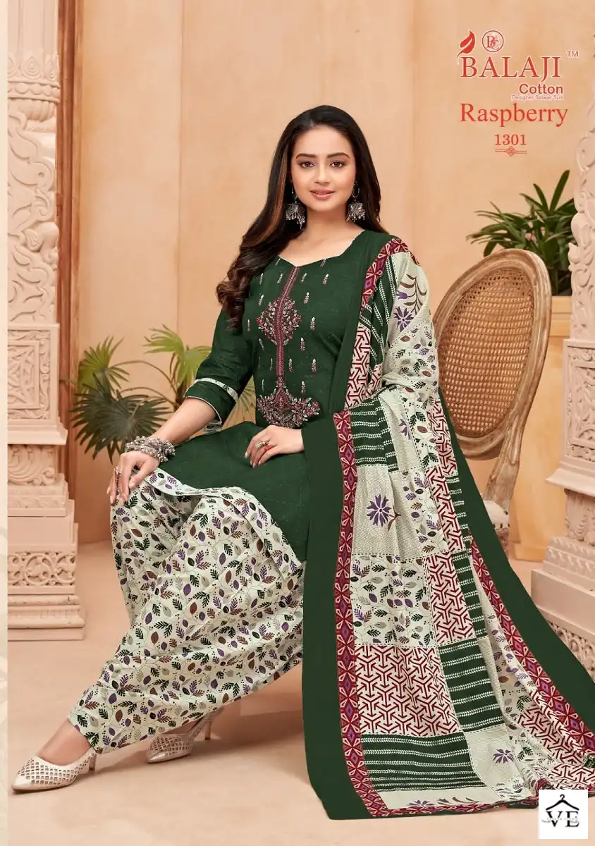 Balaji Raspberry Vol 13 Pure Cotton Wholesale Salwar Suit Catalog — Wholesale Salwar Suits, MPA wholesale from Surat - Gallery Image 2