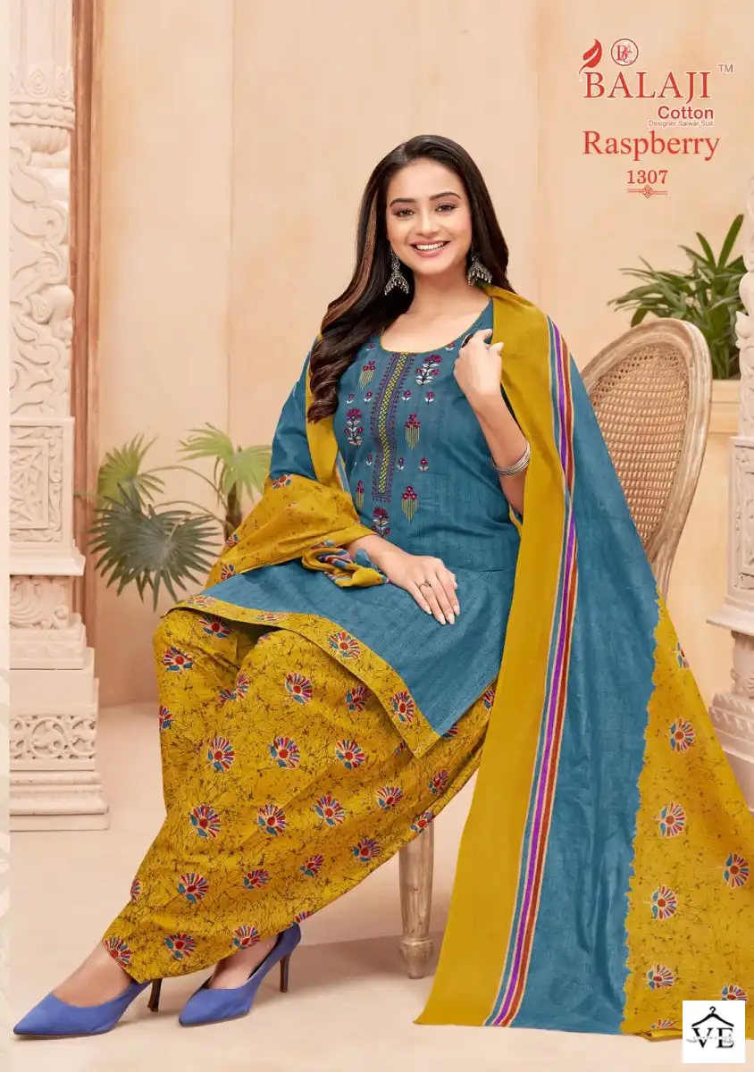 Balaji Raspberry Vol 13 Pure Cotton Wholesale Salwar Suit Catalog — Wholesale Salwar Suits, MPA wholesale from Surat - Gallery Image 12