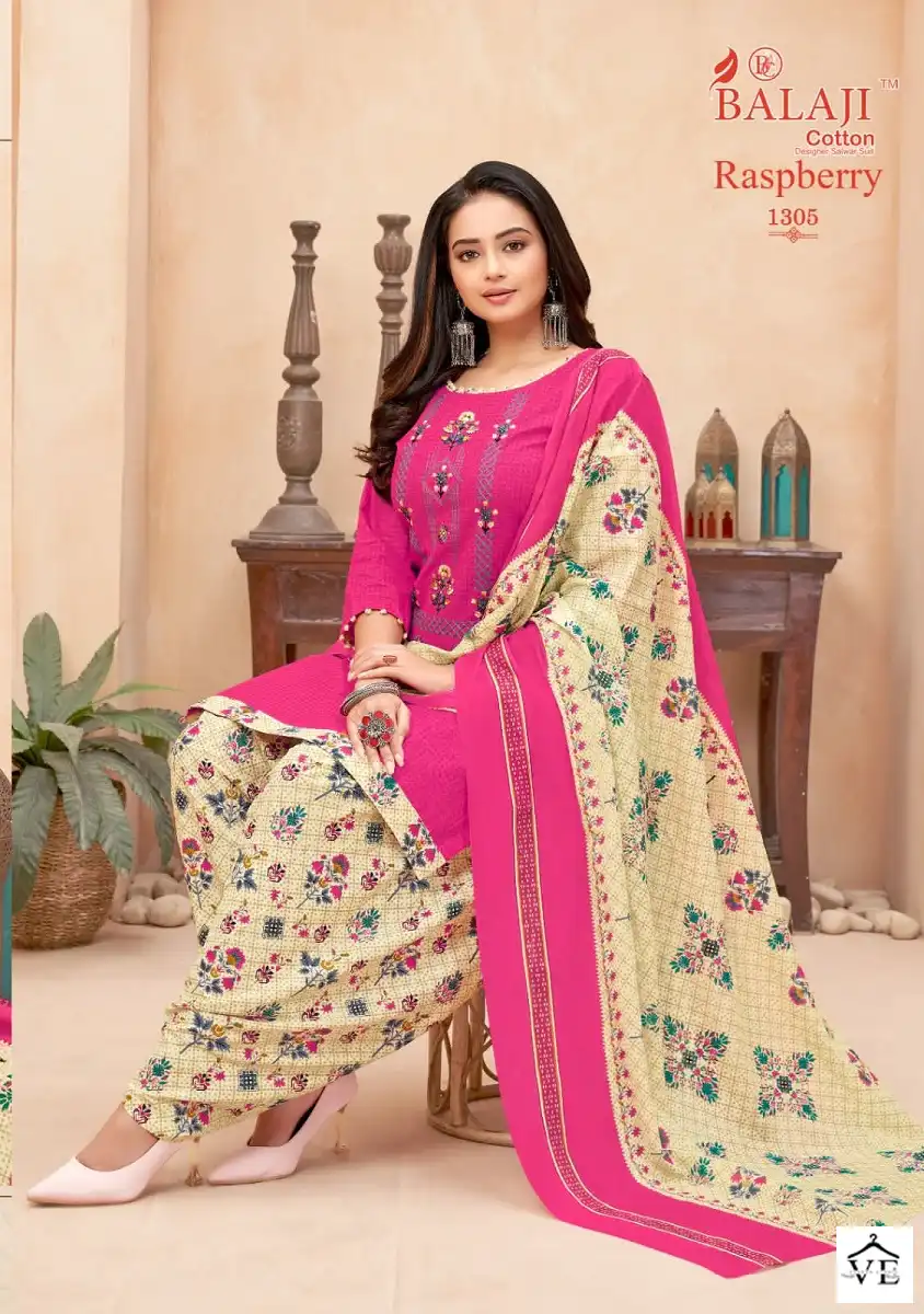 Balaji Raspberry Vol 13 Pure Cotton Wholesale Salwar Suit Catalog — Wholesale Salwar Suits, MPA wholesale from Surat - Gallery Image 5