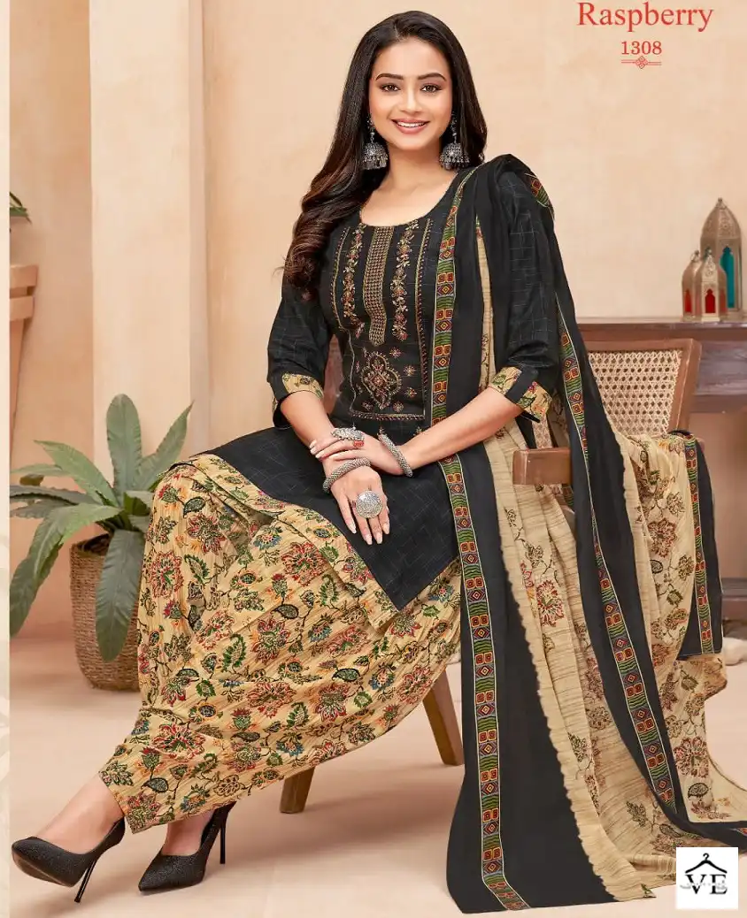 Balaji Raspberry Vol 13 Pure Cotton Wholesale Salwar Suit Catalog — Wholesale Salwar Suits, MPA wholesale from Surat — view 1