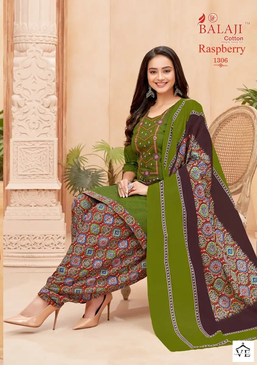 Balaji Raspberry Vol 13 Pure Cotton Wholesale Salwar Suit Catalog — Wholesale Salwar Suits, MPA wholesale from Surat - Gallery Image 6