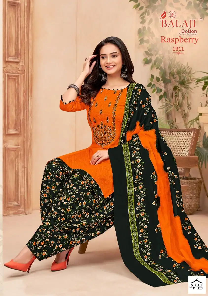 Balaji Raspberry Vol 13 Pure Cotton Wholesale Salwar Suit Catalog — Wholesale Salwar Suits, MPA wholesale from Surat - Gallery Image 7