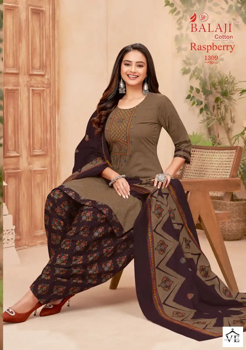 Balaji Raspberry Vol 13 Pure Cotton Wholesale Salwar Suit Catalog — Wholesale Salwar Suits, MPA wholesale from Surat - Gallery Image 8
