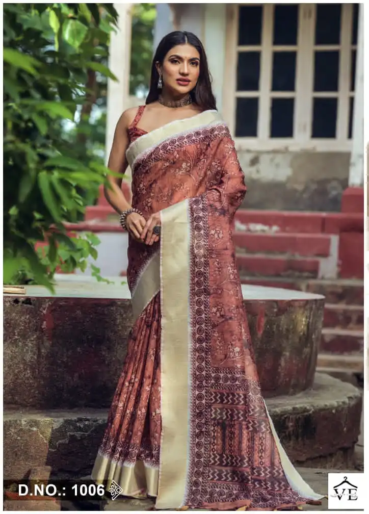 Kira Blossom Linen Wholesale Fancy Sarees Catalog — Wholesale Sarees, MPA wholesale from Surat — view 5