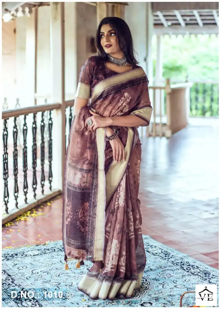 Kira Blossom Linen Wholesale Fancy Sarees Catalog — Wholesale Sarees, MPA wholesale from Surat — view 9