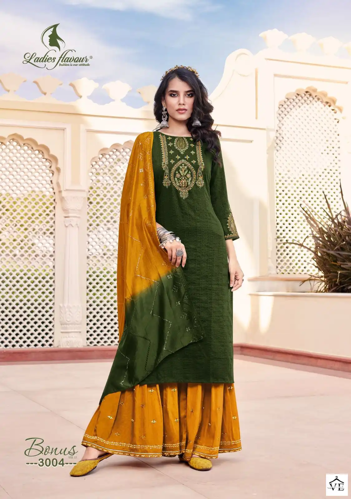 Ladies Flavour Bonus Vol 3 Chinon Fancy Weaving Sequnce Wholesale Designer Readymade Salwar Suit Catalog — Wholesale Salwar Suits, MPA wholesale from Surat - Gallery Image 5