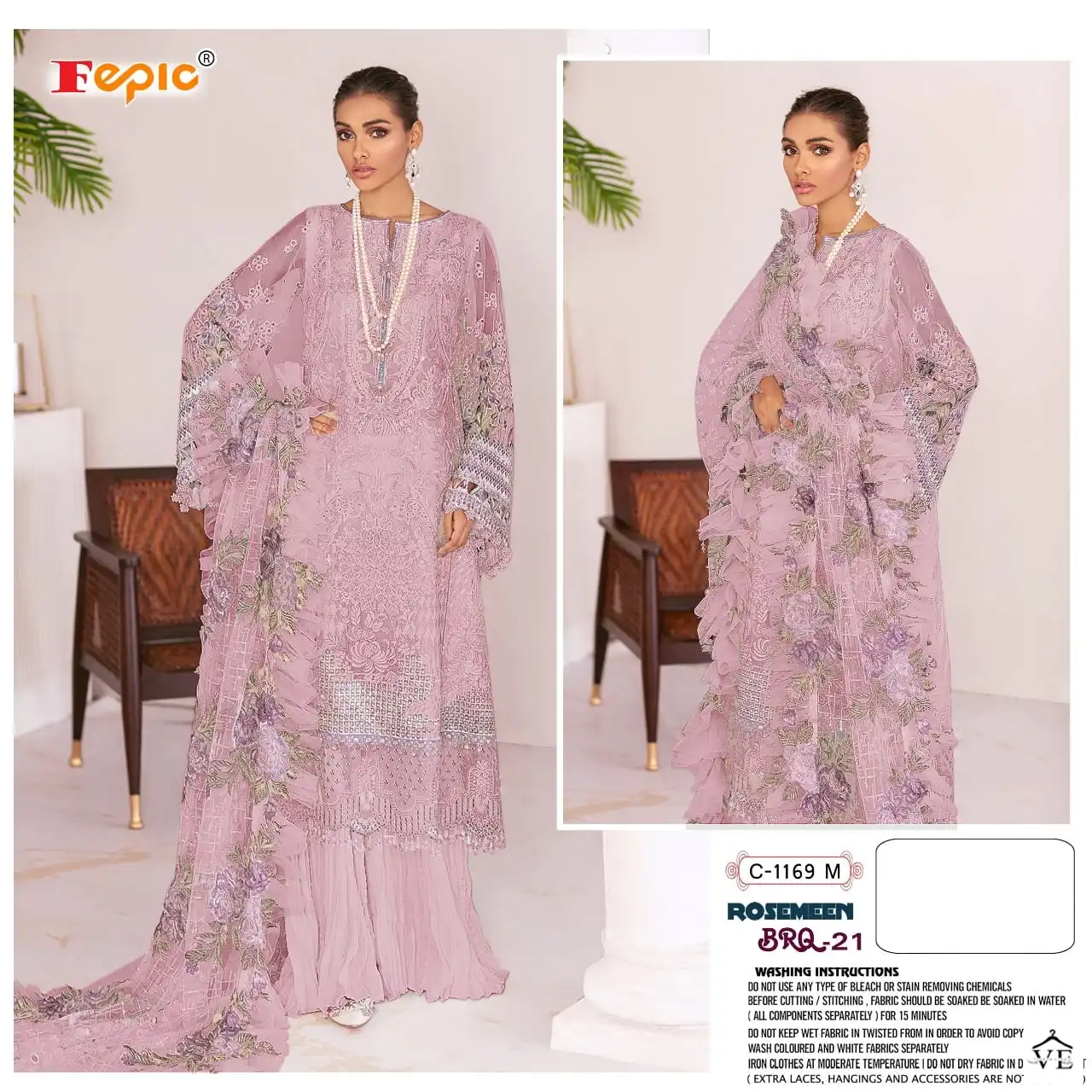 Fepic C 1169 Heavy Georgette Wholesale Designer Pakistani Salwar Suit Catalog — Wholesale Salwar Suits, MPA wholesale from Surat — view 5