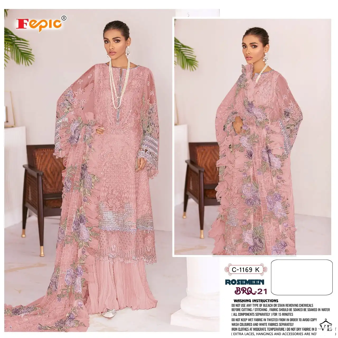 Fepic C 1169 Heavy Georgette Wholesale Designer Pakistani Salwar Suit Catalog — Wholesale Salwar Suits, MPA wholesale from Surat — view 7
