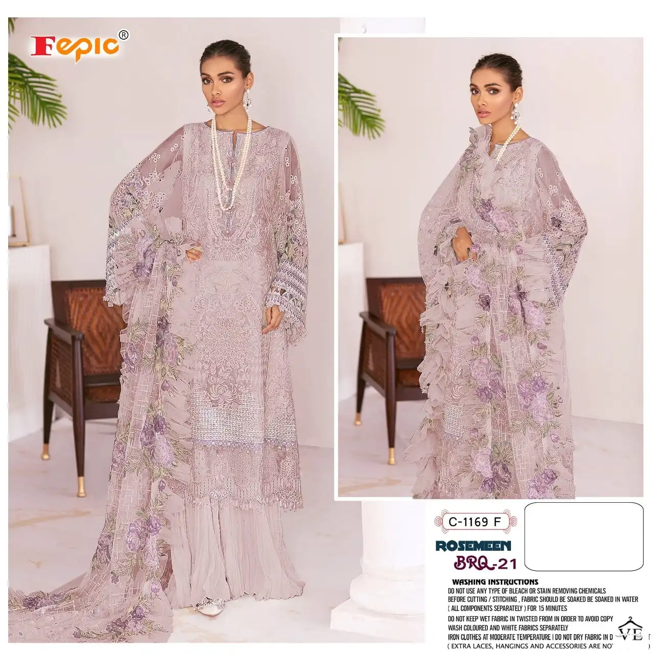 Fepic C 1169 Heavy Georgette Wholesale Designer Pakistani Salwar Suit Catalog — Wholesale Salwar Suits, MPA wholesale from Surat — view 8
