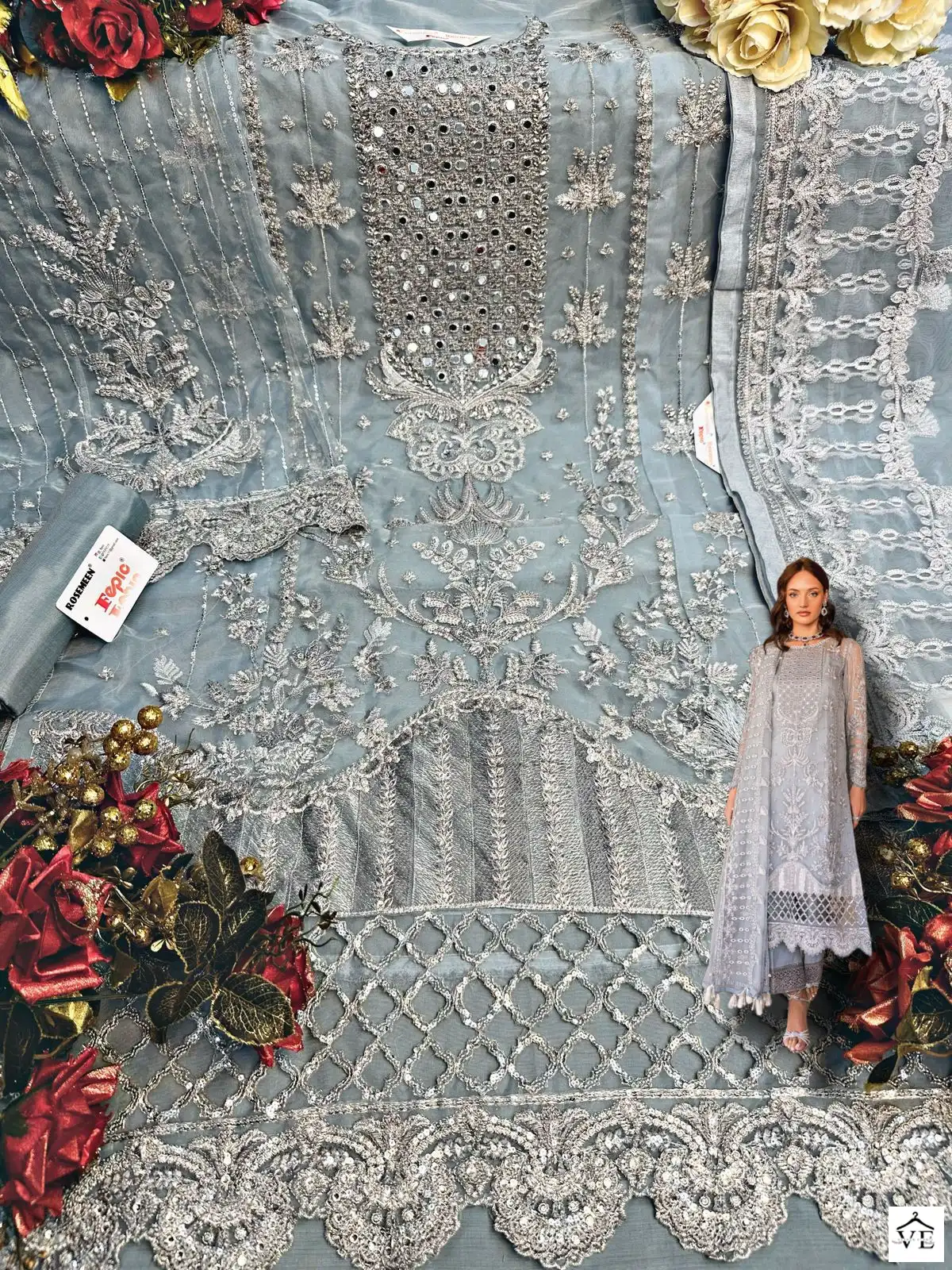 Fepic C 1525 Organza Wholesale Designer Pakistani Salwar Suit Catalog — Wholesale Salwar Suits, MPA wholesale from Surat - Gallery Image 6