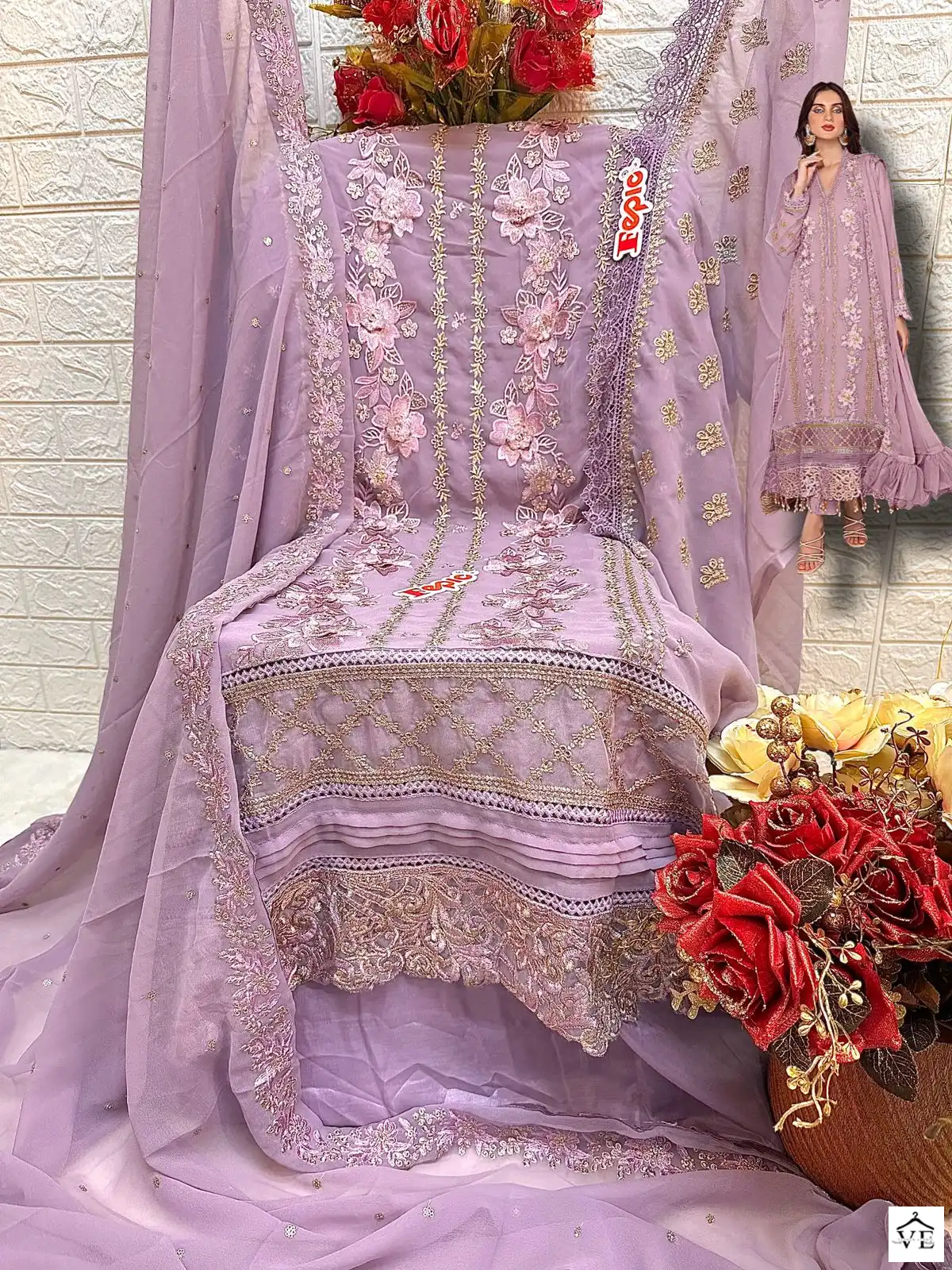 Fepic C 1609 Georgette Wholesale Designer Pakistani Salwar Suit Catalog - Image 4