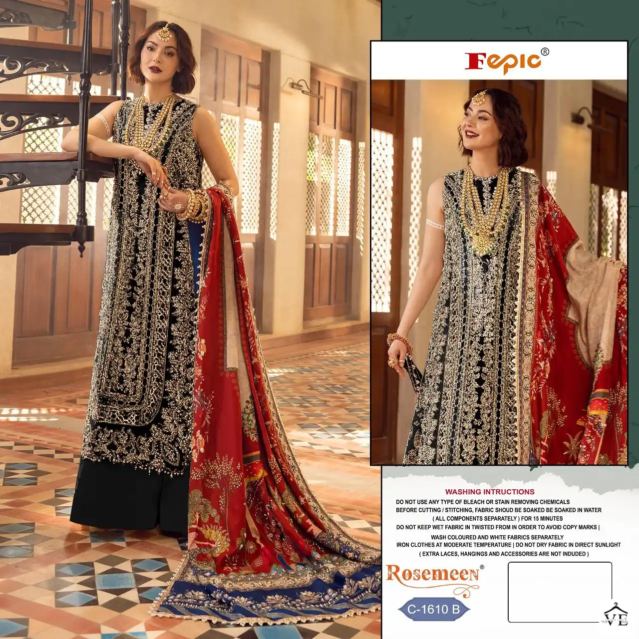 Fepic C 1610 Organza Wholesale Designer Pakistani Salwar Suit Catalog — Wholesale Salwar Suits, MPA wholesale from Surat - Gallery Image 2