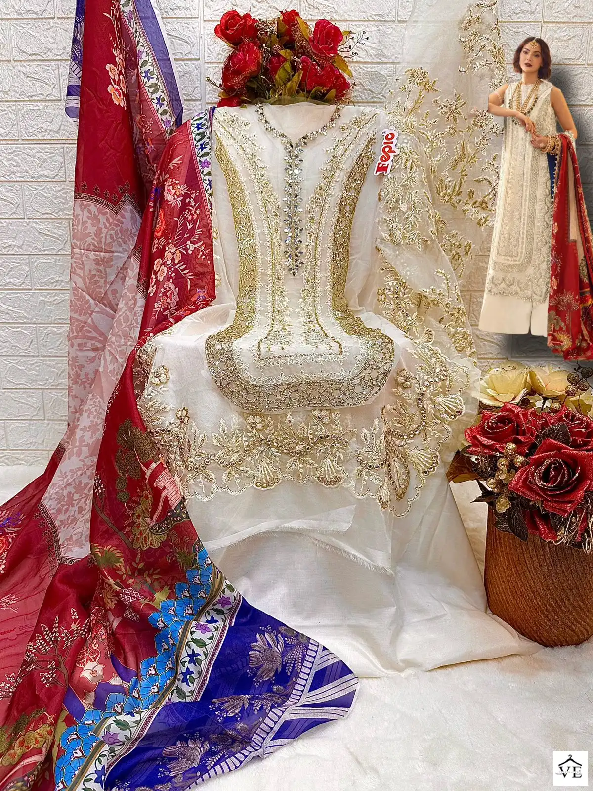 Fepic C 1610 Organza Wholesale Designer Pakistani Salwar Suit Catalog — Wholesale Salwar Suits, MPA wholesale from Surat - Gallery Image 3