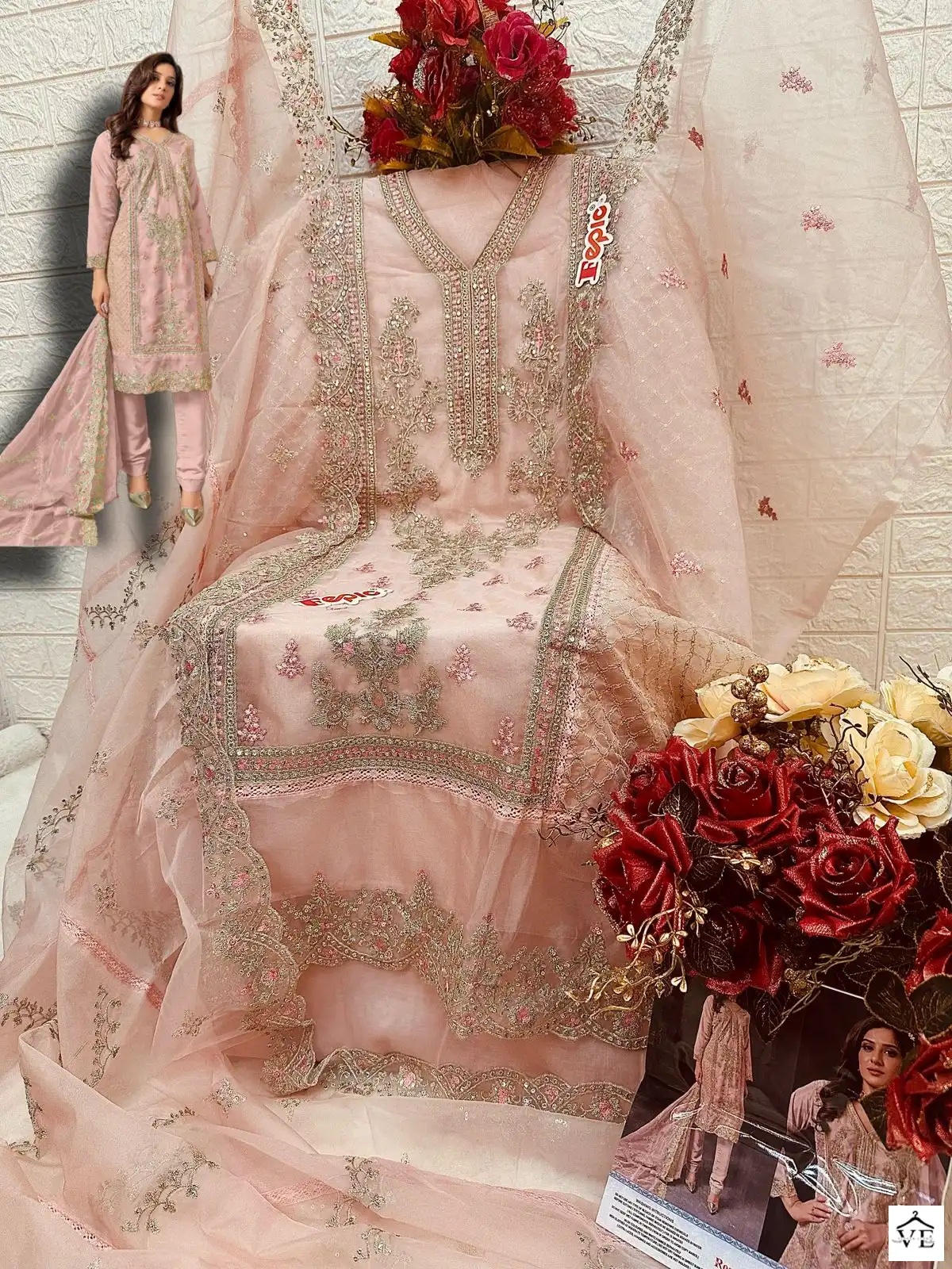 Fepic C 1618 Organza Wholesale Designer Pakistani Salwar Suit Catalog — Wholesale Salwar Suits, MPA wholesale from Surat — view 9