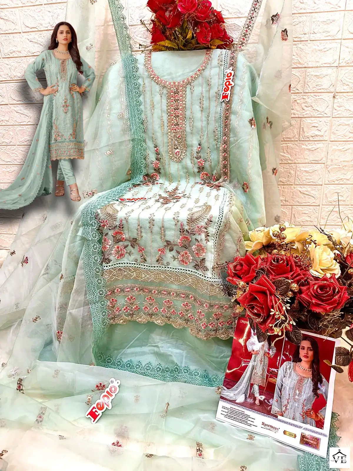 Fepic C 1624 Georgette Wholesale Designer Pakistani Salwar Suit Catalog — Wholesale Salwar Suits, MPA wholesale from Surat - Gallery Image 5