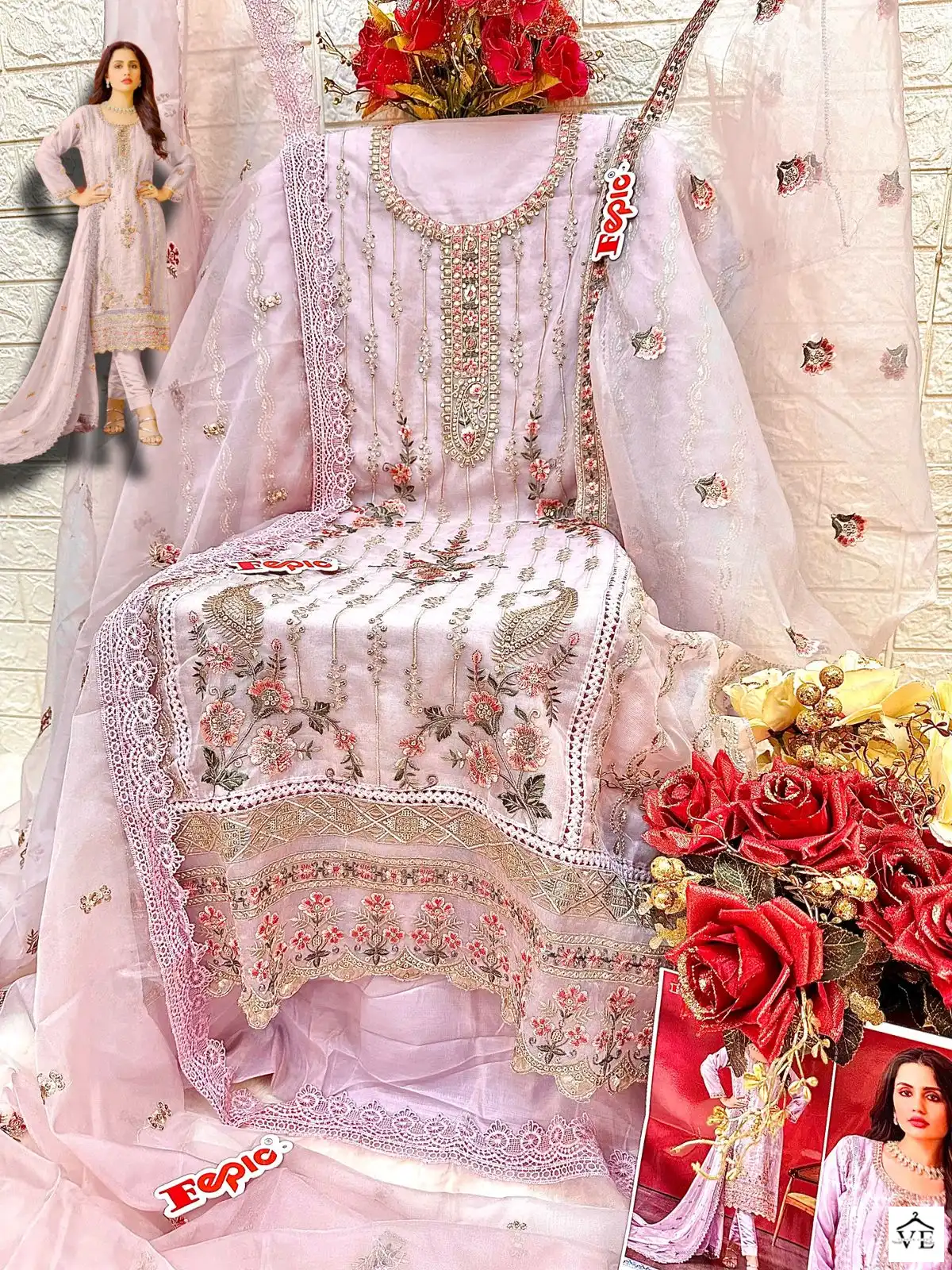 Fepic C 1624 Georgette Wholesale Designer Pakistani Salwar Suit Catalog — Wholesale Salwar Suits, MPA wholesale from Surat - Gallery Image 8
