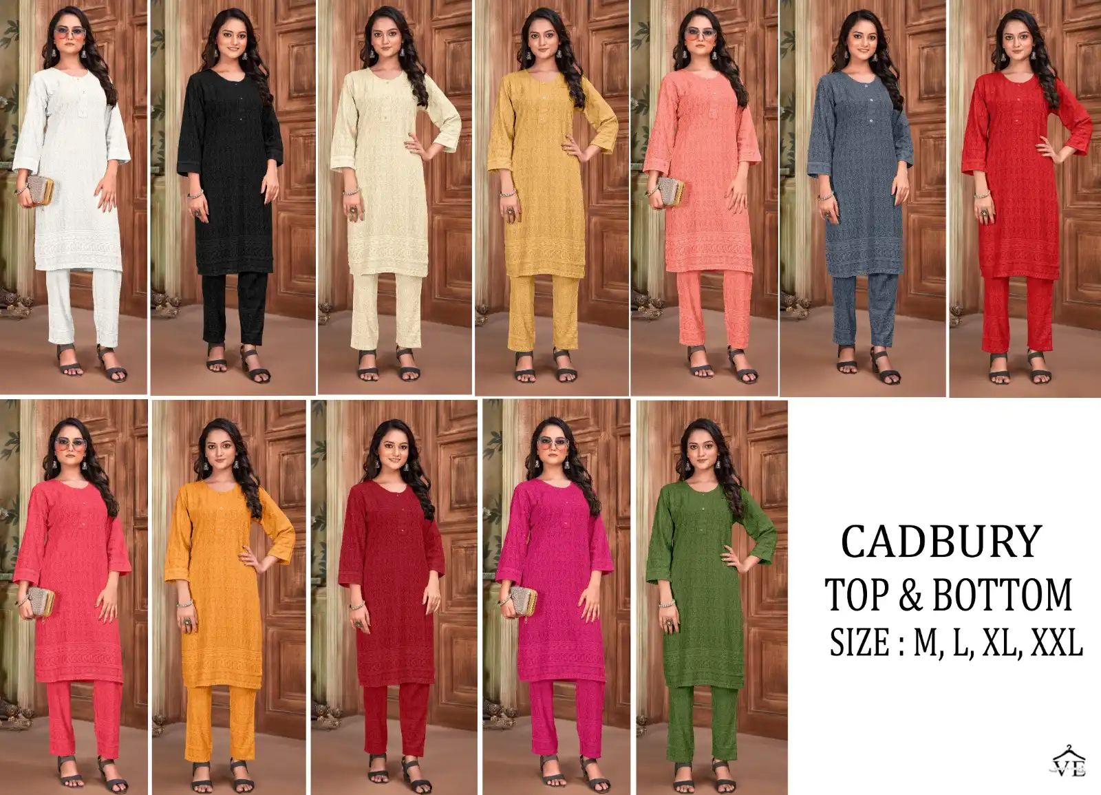 Tunic House Cadbury Pick &amp; Choose Rayon Wholesale Chikankari Fancy Straight Kurti With Pant Catalog — Wholesale Kurtis, MPA wholesale from Surat — view 13
