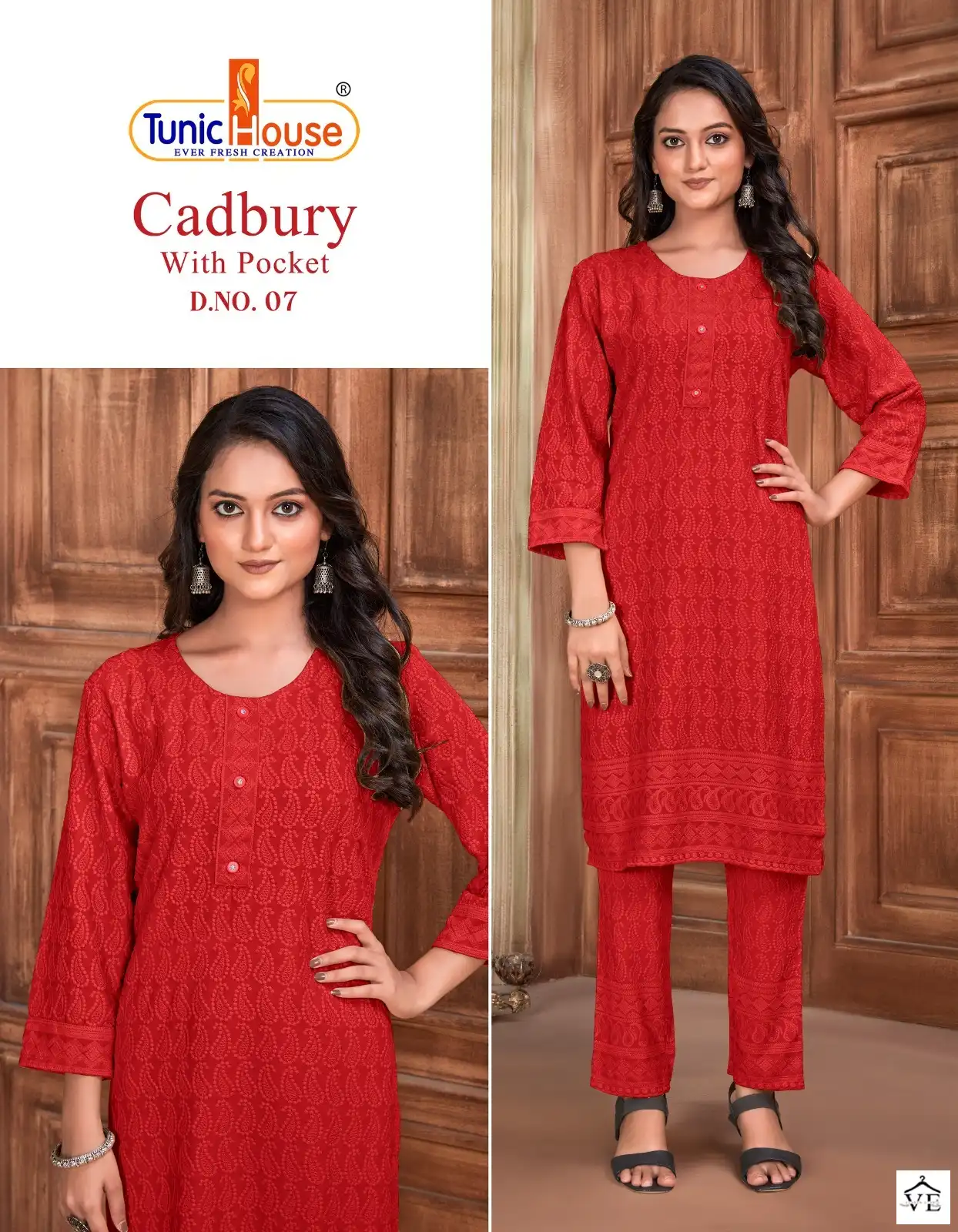 Tunic House Cadbury Pick & Choose Rayon Wholesale Chikankari Fancy Straight Kurti With Pant Catalog — Wholesale Kurtis, MPA wholesale from Surat - Gallery Image 7