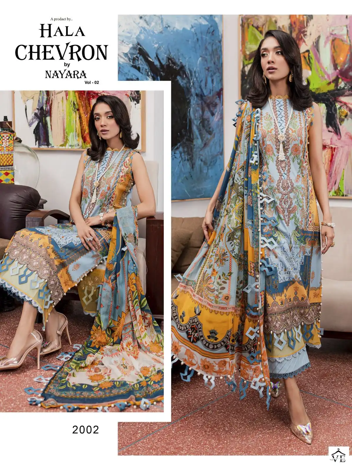Hala Chevron Nayra Vol 2 Cotton Wholesale Pakistani Salwar Suit Catalog — Wholesale Salwar Suits, MPA wholesale from Surat — view 4