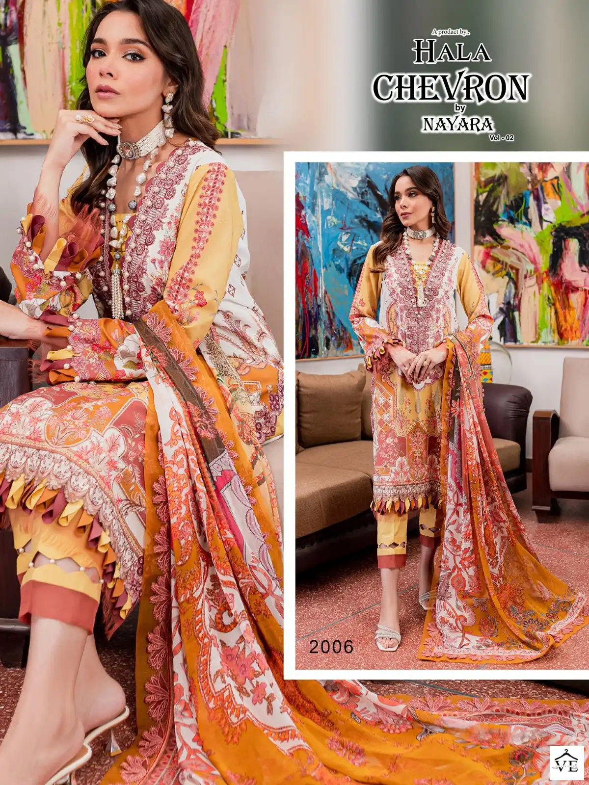 Hala Chevron Nayra Vol 2 Cotton Wholesale Pakistani Salwar Suit Catalog — Wholesale Salwar Suits, MPA wholesale from Surat — view 7