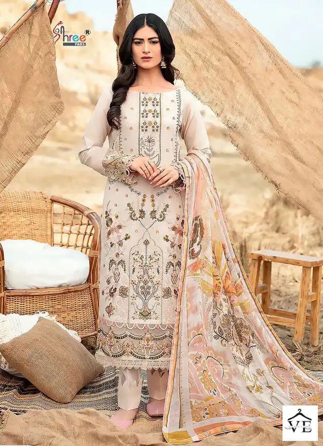 Shree Fabs Chevron Luxury Lawn Collection Vol 17 Lawn Cotton Wholesale Designer Pakistani Salwar Suit Catalog — Wholesale Salwar Suits, MPA wholesale from Surat - Gallery Image 4