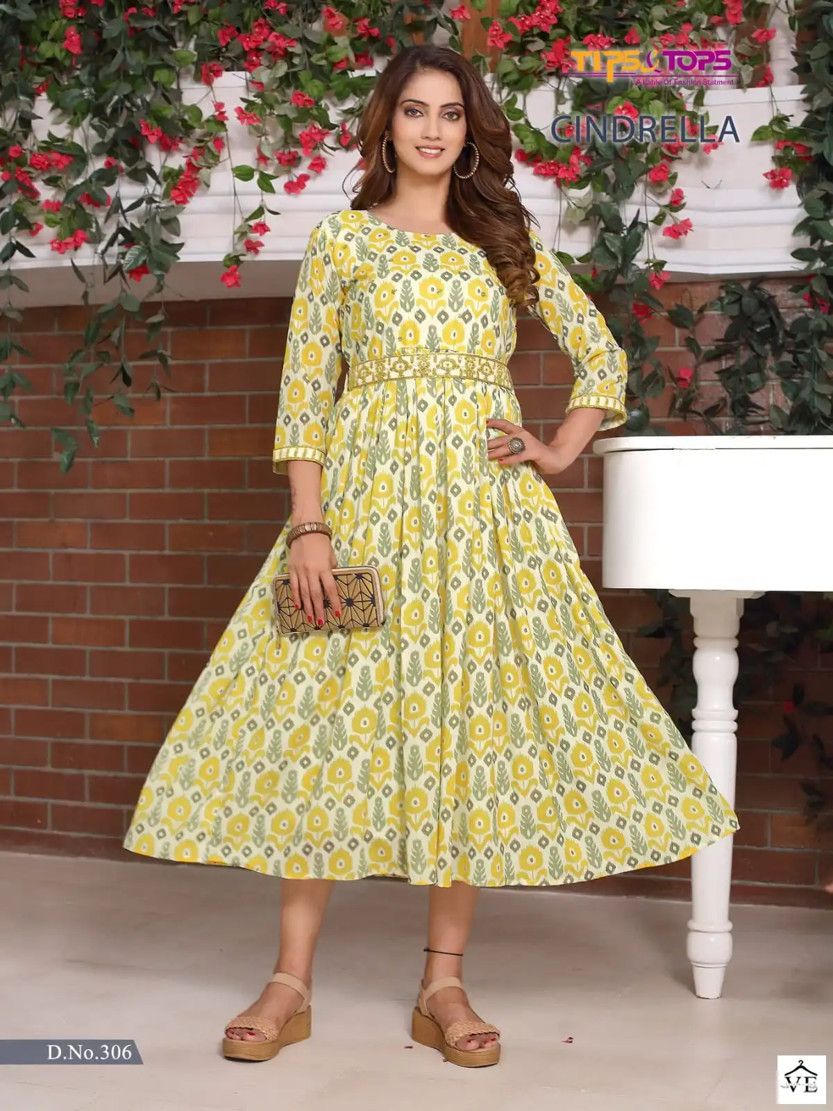 Tips & Tops Cindrella Vol 03 Heavy Georgette Wholesale Fancy Gowns Catalog — Wholesale Kurtis, MPA wholesale from Surat - Gallery Image 2
