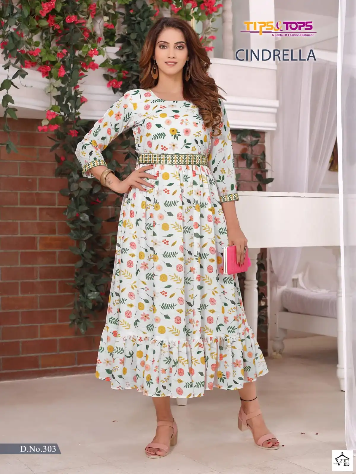 Tips & Tops Cindrella Vol 03 Heavy Georgette Wholesale Fancy Gowns Catalog — Wholesale Kurtis, MPA wholesale from Surat - Gallery Image 3