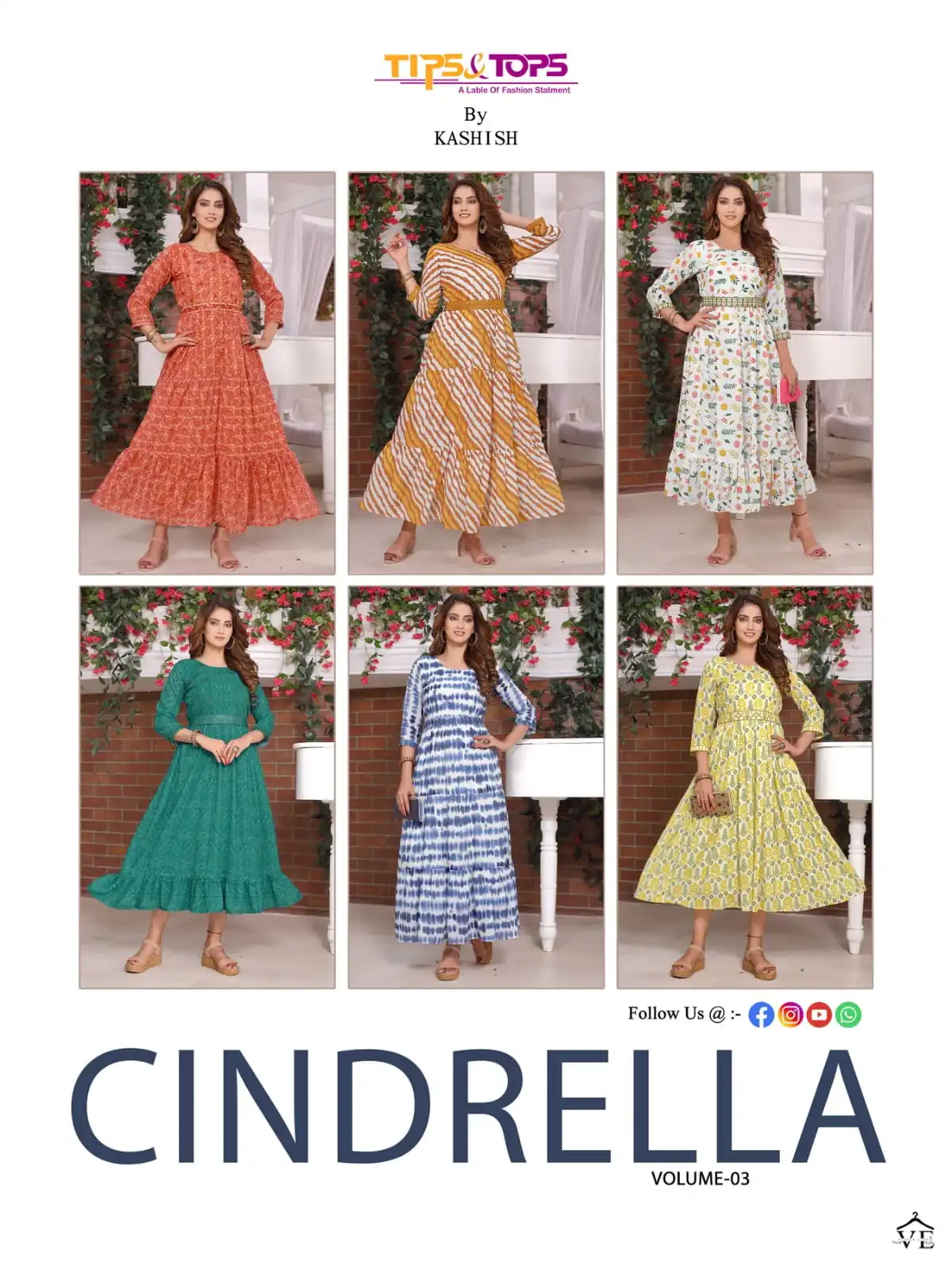 Tips &amp; Tops Cindrella Vol 03 Heavy Georgette Wholesale Fancy Gowns Catalog — Wholesale Kurtis, MPA wholesale from Surat — view 7