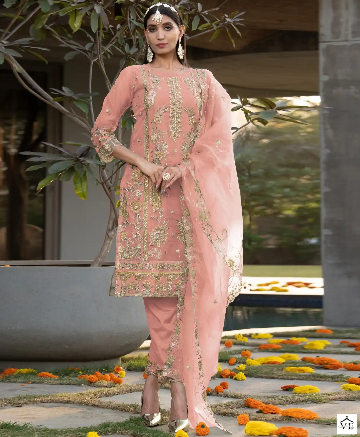Fepic Cn 561 Organza Wholesale Designer Pakistani Readymade Salwar Suit Catalog — Wholesale Salwar Suits, MPA wholesale from Surat — view 1