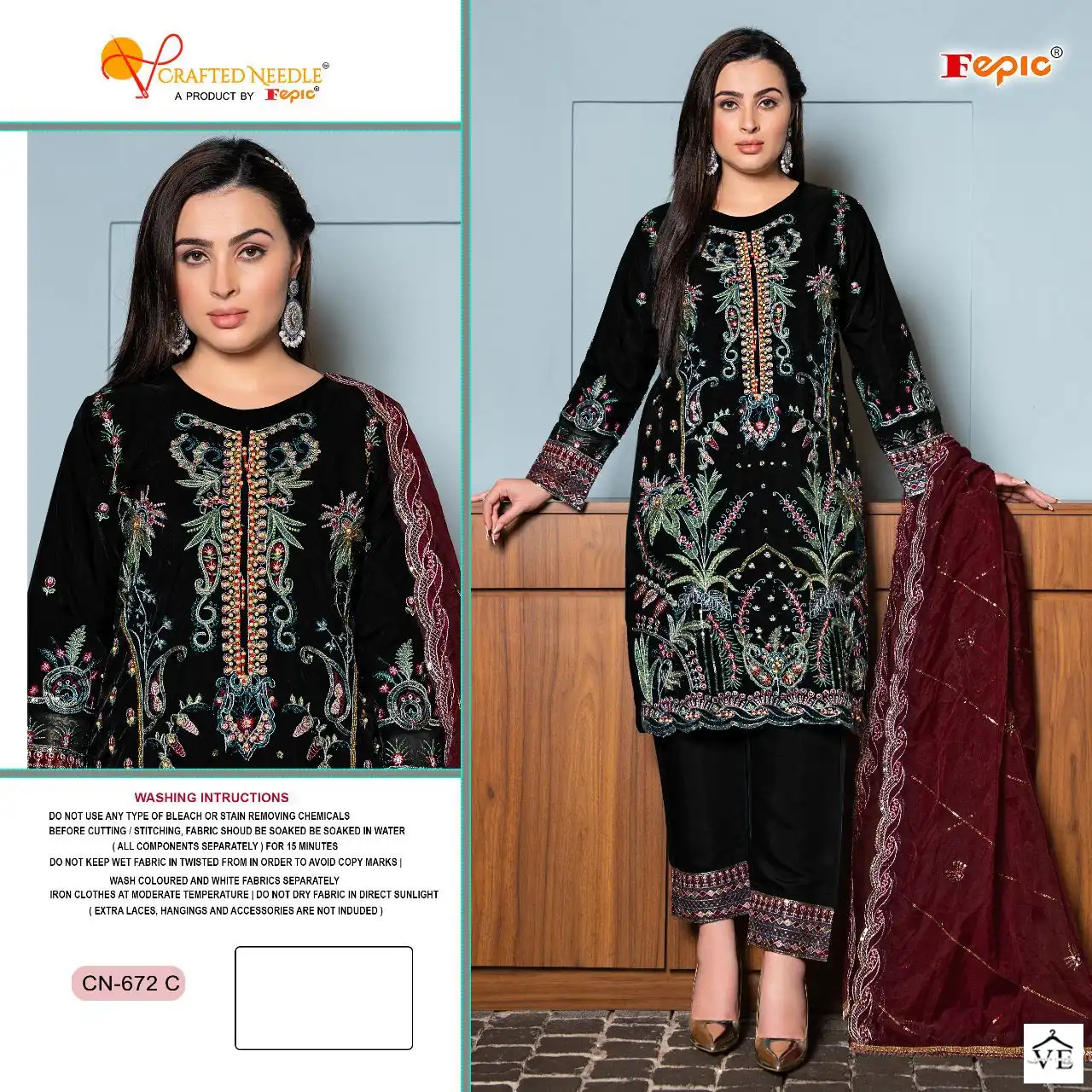 Fepic Cn 672 Organza Wholesale Designer Readymade Pakistani Salwar Suit Catalog — Wholesale Salwar Suits, MPA wholesale from Surat - Gallery Image 2