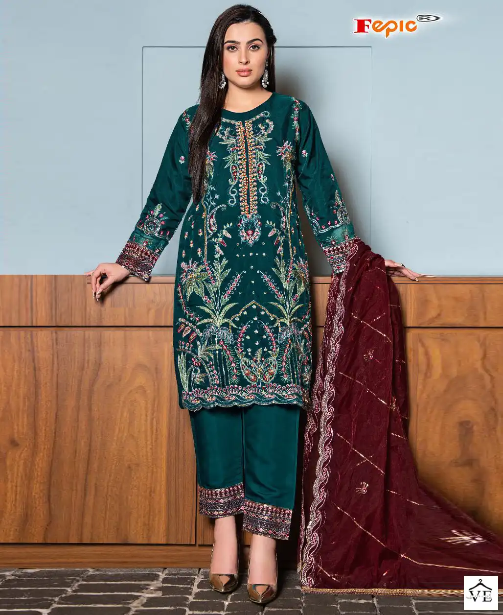 Fepic Cn 672 Organza Wholesale Designer Readymade Pakistani Salwar Suit Catalog — Wholesale Salwar Suits, MPA wholesale from Surat — view 1