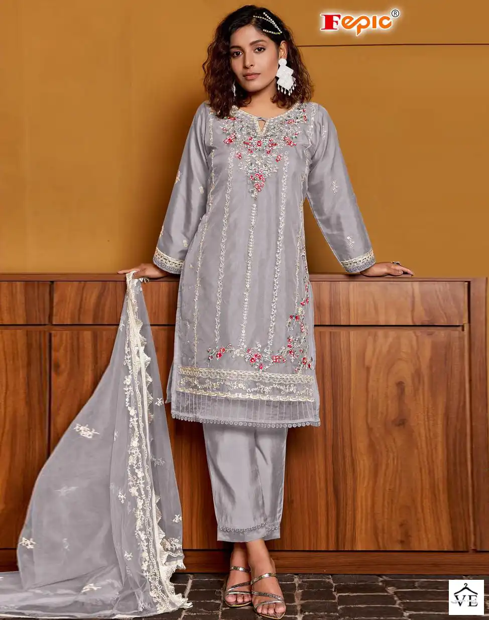 Fepic Cn 822 Organza Wholesale Designer Pakistani Readymade Salwar Suit Catalog — Wholesale Salwar Suits, MPA wholesale from Surat — view 1