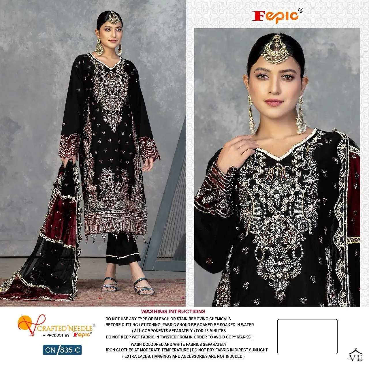 Fepic Cn 835 Organza Wholesale Designer Pakistani Readymade Salwar Suit Catalog — Wholesale Pakistani Suits, MPA wholesale from Surat - Gallery Image 3