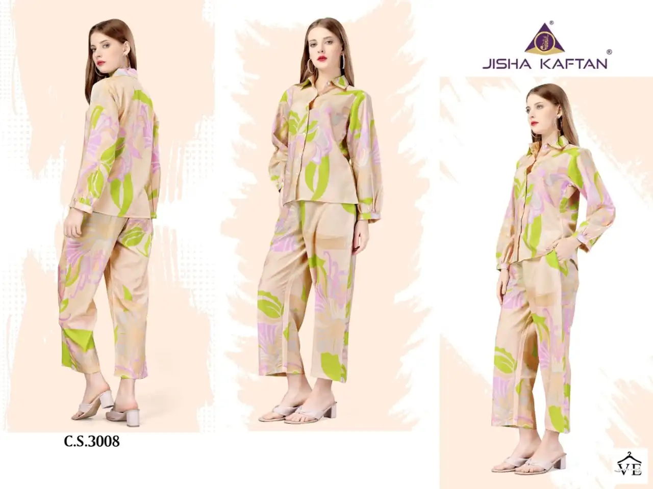 Isha Kaftan Co Ords Vol 2 Crepe Wholesale Fancy Top With Pant Cords Catalog — Wholesale Kurtis, MPA wholesale from Surat - Gallery Image 6