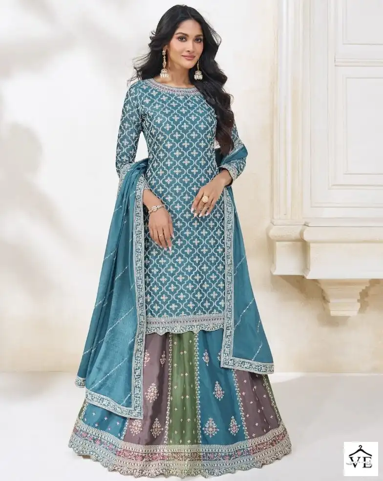 Aashirwad Colors Premium Chinnon Silk Wholesale Designer Readymade Suits Catalog