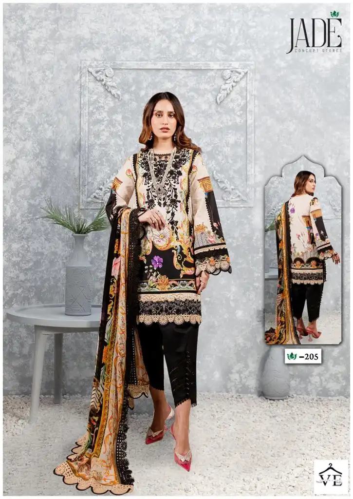 Jade Crimson Exclusive Heavy Lawn Collection Vol 2 Lawn Cotton Wholesale Pakistani Salwar Suit Catalog — Wholesale Salwar Suits, MPA wholesale from Surat - Gallery Image 3