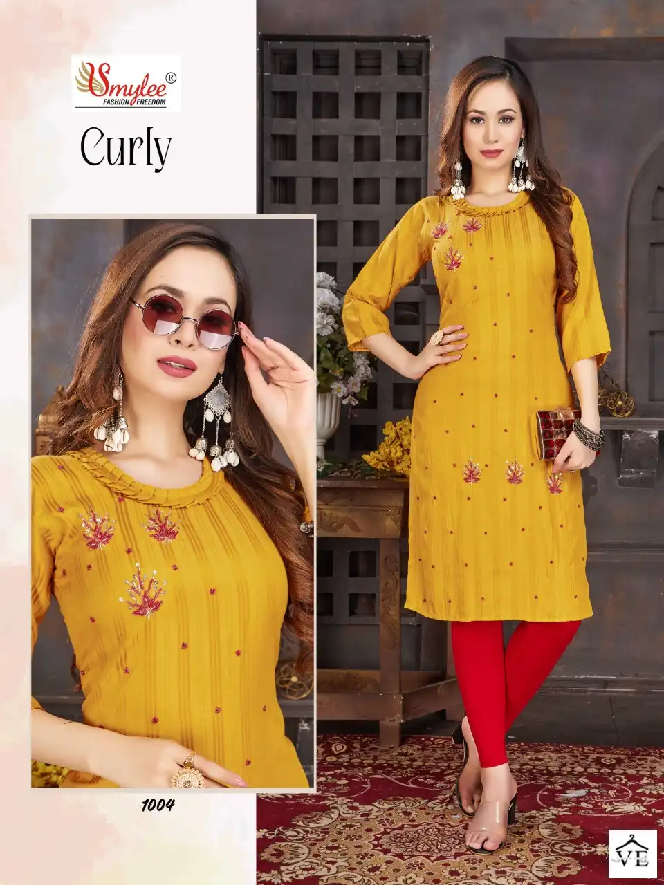 Rung Curly Heavy Rayon Wholesale Designer Kurtis Catalog — Wholesale Kurtis, MPA wholesale from Surat - Gallery Image 6