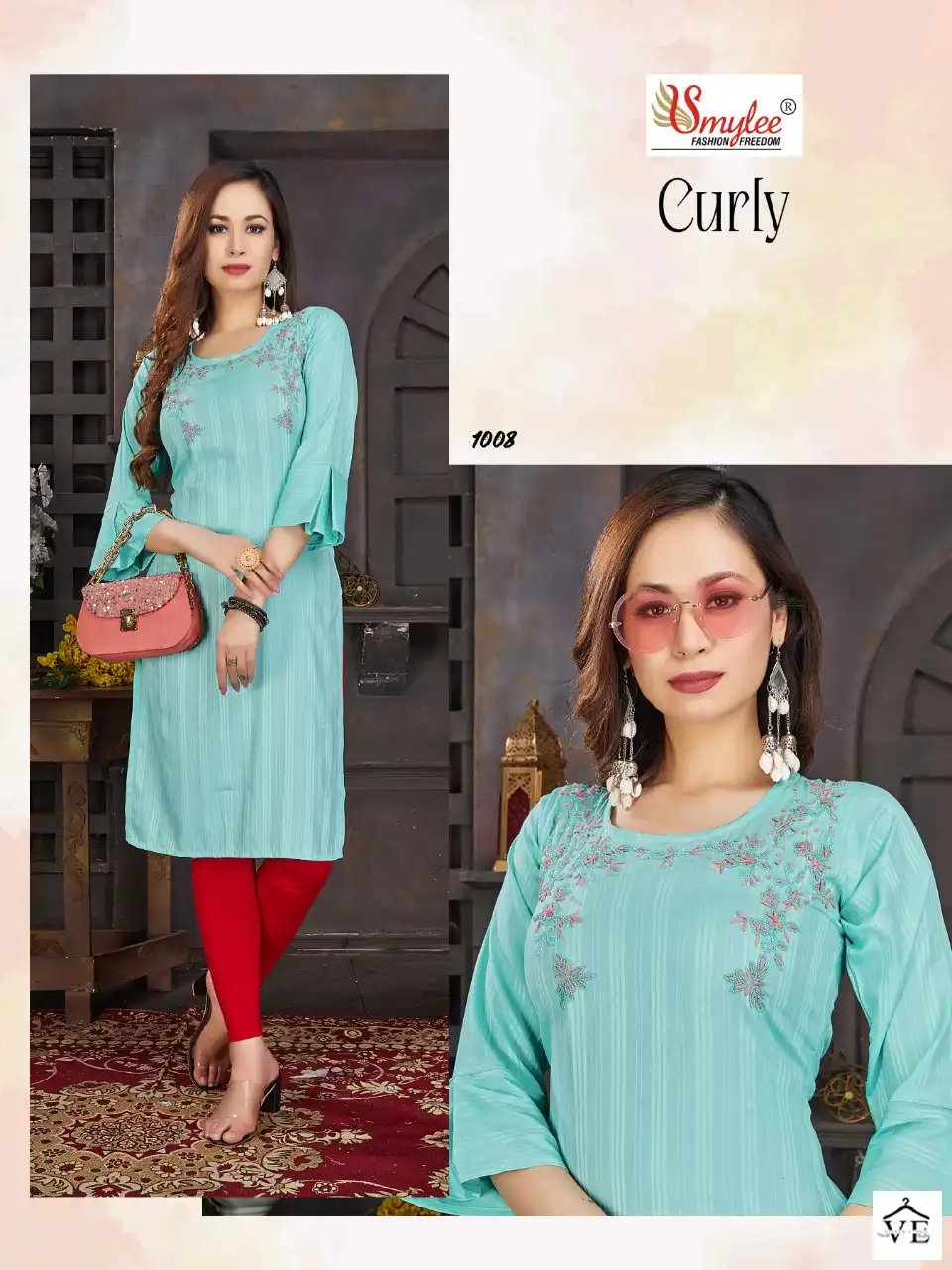 Rung Curly Heavy Rayon Wholesale Designer Kurtis Catalog — Wholesale Kurtis, MPA wholesale from Surat - Gallery Image 7