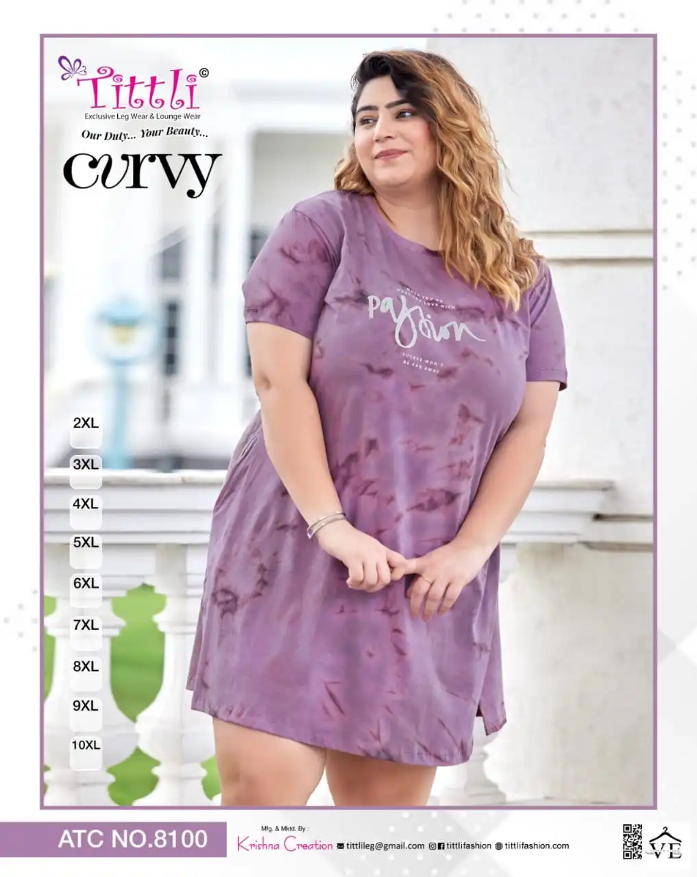 Vardan Ethnic Curvy Cotton Wholesale Big Size Long T-Shirts Catalog — Wholesale Kurtis, MPA wholesale from Surat — view 2