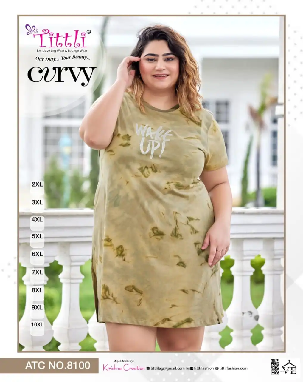 Vardan Ethnic Curvy Cotton Wholesale Big Size Long T-Shirts Catalog — Wholesale Kurtis, MPA wholesale from Surat — view 4