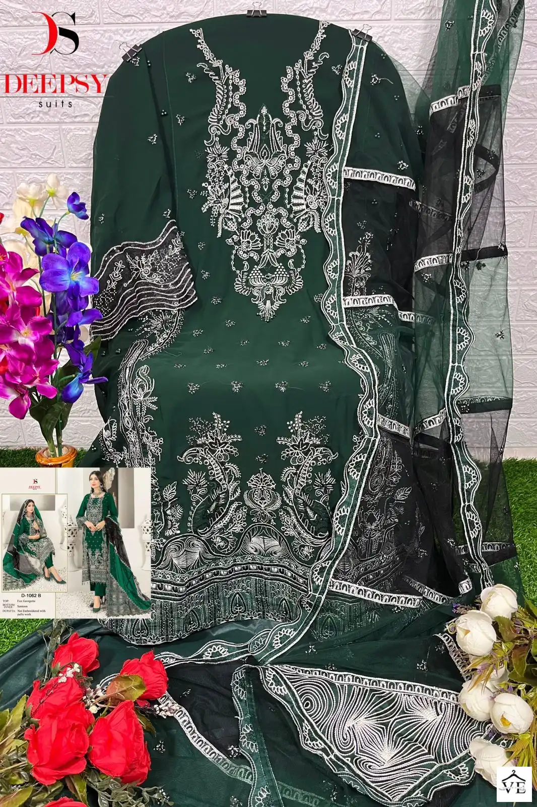 Deepsy Suit D 1062 Georgette Wholesale Designer Pakistani Salwar Suit Catalog — Wholesale Salwar Suits, MPA wholesale from Surat - Gallery Image 8