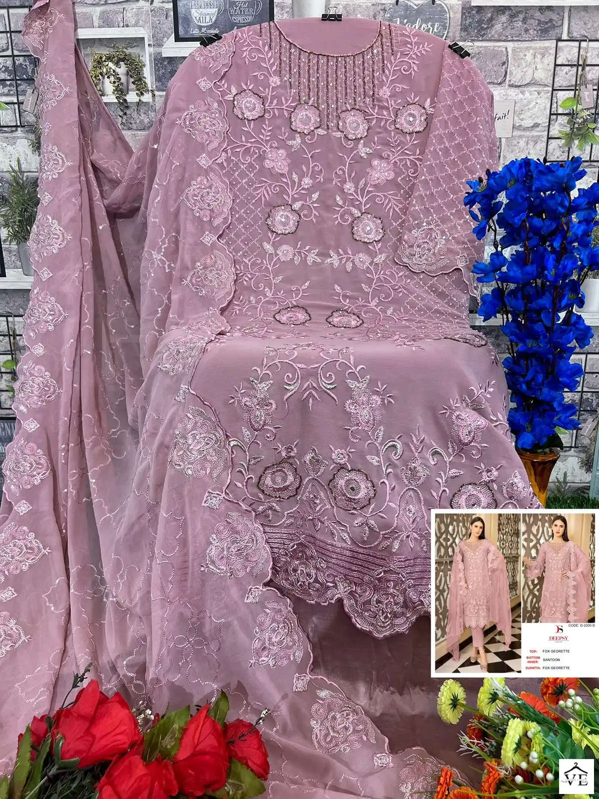 Deepsy Suits D 2000 Georgette Wholesale Designer Pakistani Salwar Suit Catalog — Wholesale Salwar Suits, MPA wholesale from Surat - Gallery Image 5