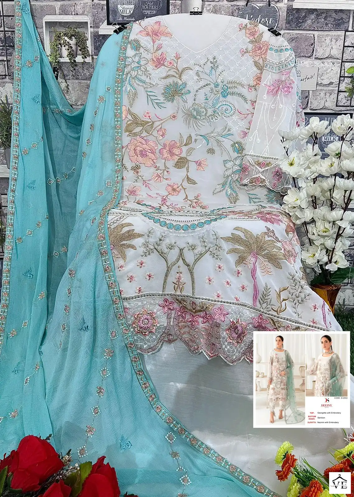 Deepsy D-2003 Georgette Wholesale Pakistani Suit — Wholesale Salwar Suits, MPA wholesale from Surat — view 2