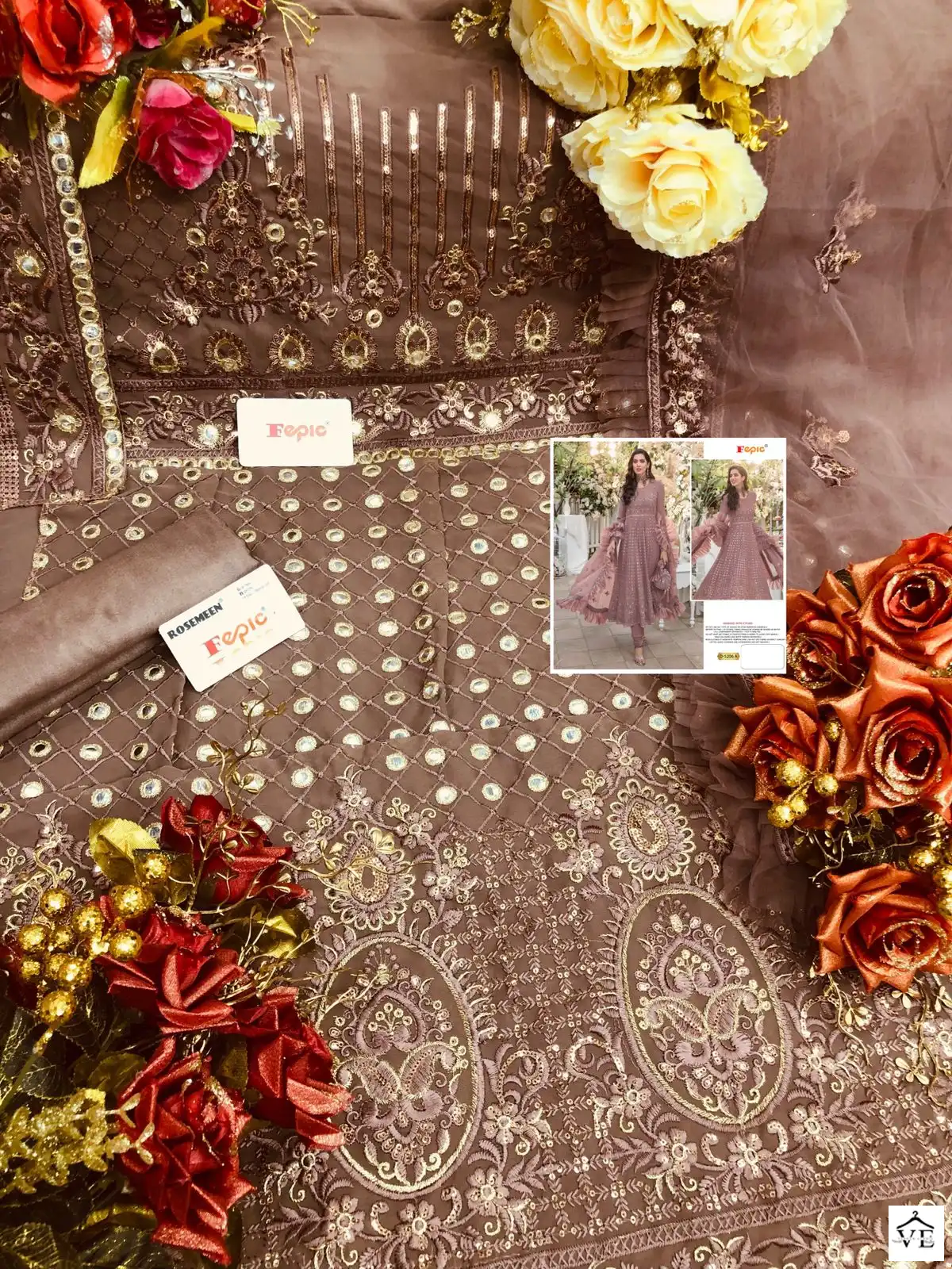 Fepic D 5206 Georgette Wholesale Designer Pakistani Salwar Suit Catalog — Wholesale Salwar Suits, MPA wholesale from Surat - Gallery Image 8